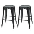 Tabouret de bar industriel metal