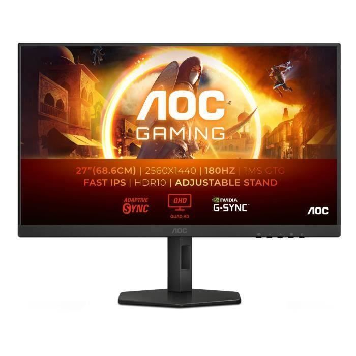 Écran PC AOC Q27G4XF 27 QHD Dalle IPS 180Hz 0 5ms Ajustable en hauteur 1 HDMI 1 DP Adaptive Sync - vue 7