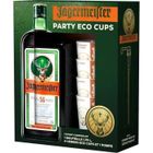 BRAND Coffret PartyPack - Liqueur Jägermeister 35,0% Vol. 175cl + 4 verres éco-cups + 1 pompe