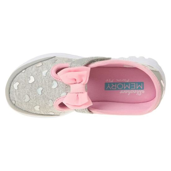 SKECHERS Baskets Go Walk Bitty Hearts Bebe Fille Gris et Rose Cdiscount Chaussures