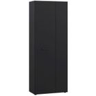 FORTE Armoire de rangement - Noir - L68,7 x P36,5 x H181,1 cm
