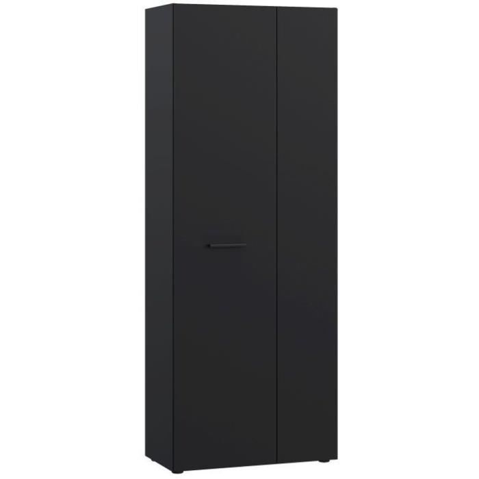 Armoire de rangement - Noir - L687 x P365 x H1811 cm