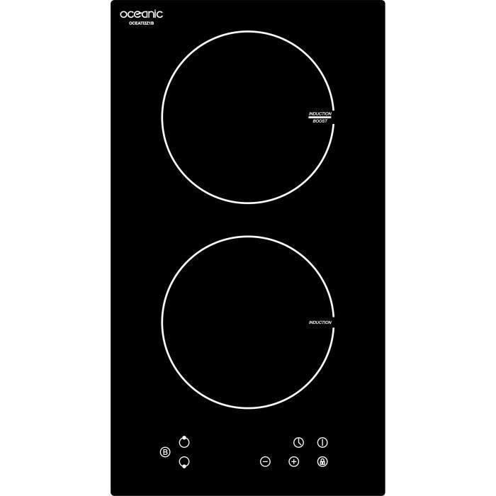 Plaque de cuisson induction OCEANIC 2 foyers L28,8 x P52 cm OCEATI2Z1B