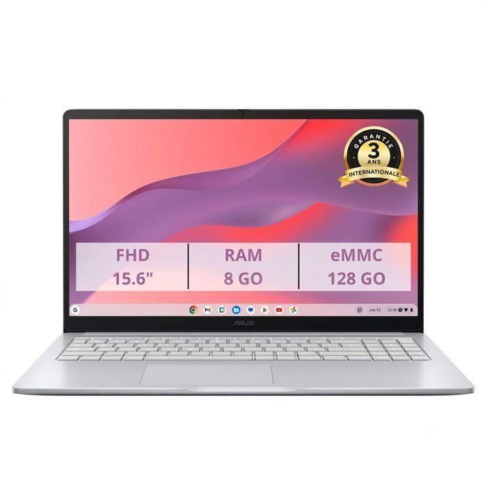 Asus Chromebook Cx1505 : Chrome Os - 156 Fhd - Intel N50 - Ram 8Go - 128Go Emmc