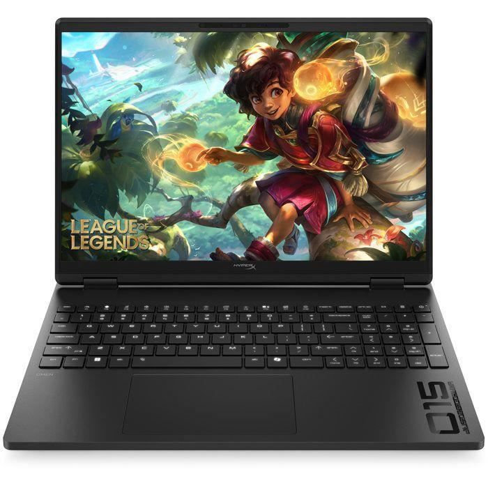 PC Portable Gamer HyperX OMEN 15-gb0008nf - Sans Windows - 153 2K 165Hz - RTX 5050 - Ryzen 5 240 - 16Go - 512Go SSD - AZERTY