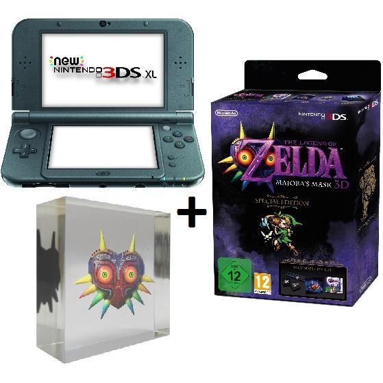 New 3DS XL Noire + Zelda Majora's Mask 3D +Goodies - Cdiscount Jeux vidéo