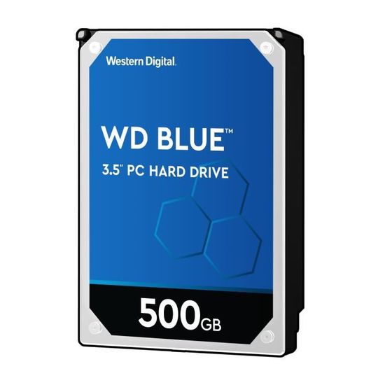 WD Blue™ - Disque dur Interne - 500Go - 7 200 tr/min - 3.5" (WD5000AZLX)
