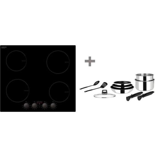 Plaque de cuisson à induction OCEANIC OCEATI4ZMA + Batterie 10 pièces