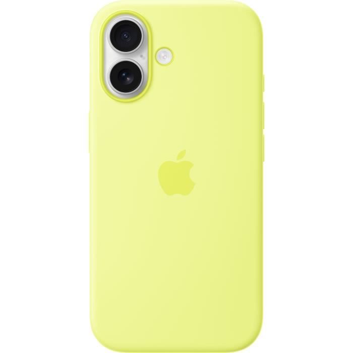 APPLE iPhone 17 - Coque en silicone avec MagSafe - Neon Yellow
