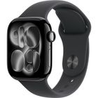 Apple Watch Series 11 GPS + Cellular - 42mm - Boîtier Jet Black Aluminium - Bracelet Black Sport Band - S/M