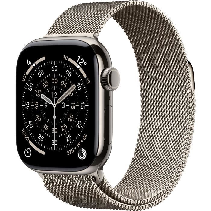Watch Series 11 GPS + Cellular 42mm Boitier en Naturel avec Natural Milanese Loop - vue 2