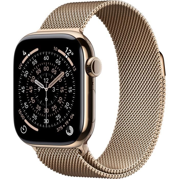 Watch Series 11 GPS + Cellular 42mm Boitier en Naturel avec Natural Milanese Loop - vue 6
