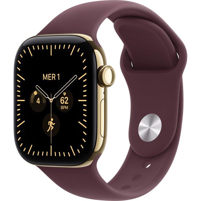 Apple Watch Series 12 GPS + Cellular 42 mm Boîtier en Or radieux avec Bracelet Sport / - vue 3