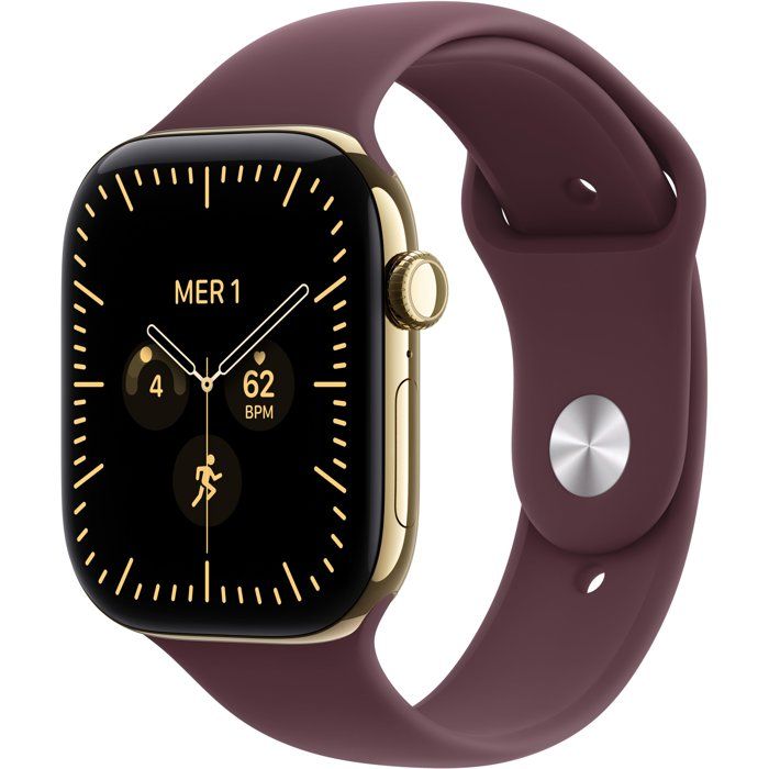 Apple Watch Series 12 GPS + Cellular 46 mm Boîtier en Or radieux avec Bracelet Sport /