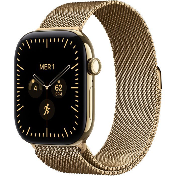 Apple Watch Series 12 GPS + Cellular 46 mm Boîtier en Or radieux avec Boucle milanaise Or radieux /