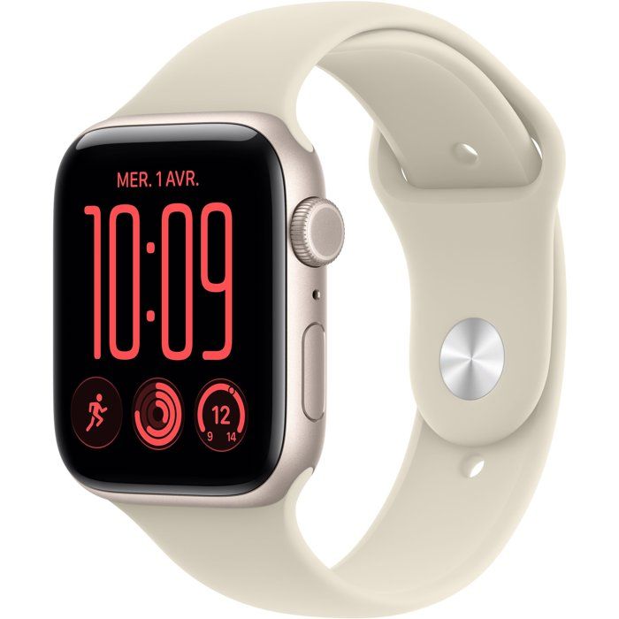 Apple Watch SE 3 GPS 44 mm Boîtier en aluminium avec Bracelet Sport Sable / - vue 2