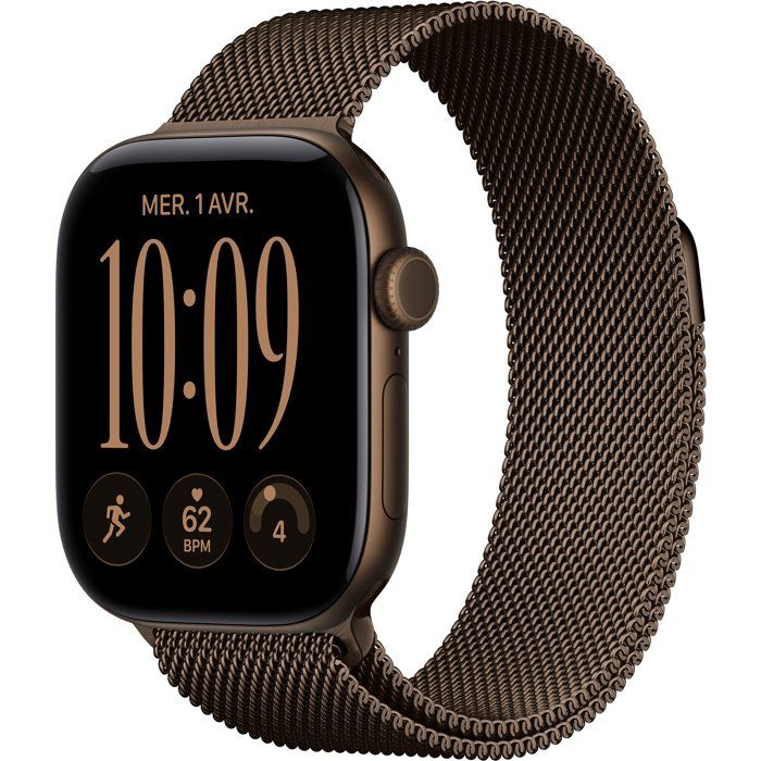 Apple Watch Series 12 GPS + Cellular 42 mm Boîtier en aluminium avec Boucle milanaise