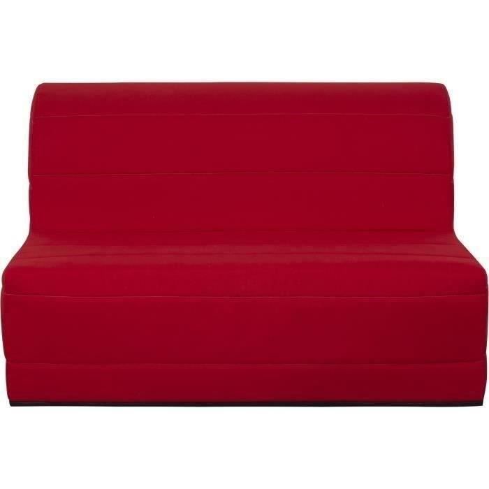 Banquette BZ 140x190 - Tissu rouge - MELISSA