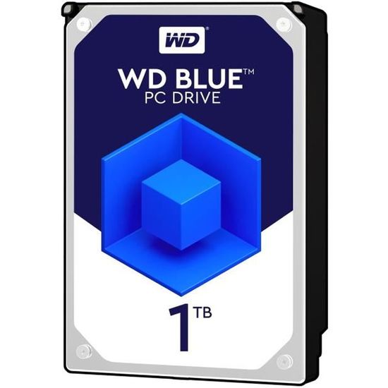 WD Blue™ - Disque dur Interne - 1To - 5400 tr/min - 3.5" (WD10EZRZ)
