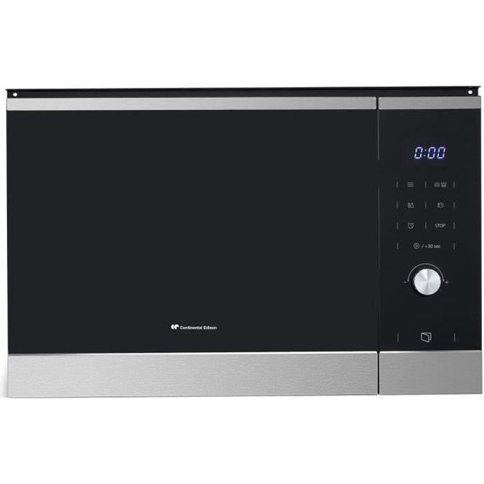 Micro ondes grill encastrable CONTINENTAL EDISON CEMO25GINE Inox L59 5 x H38 8 x P40 1 cm - vue 6