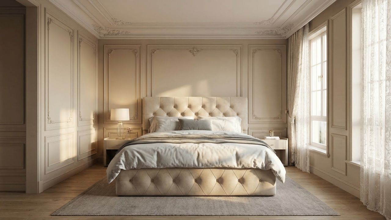 Lit 140x190 cm IKAST imitation chêne blanc - Lit