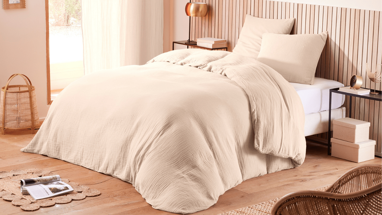 Today Housse De Couette 240x260 Cm 2 Personnes - 100% Coton Paon Oeko-Tex